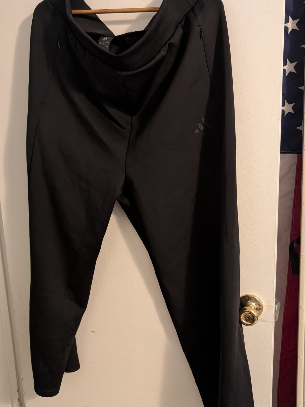 adidas Women's Wide Leg Black Athletic Pants